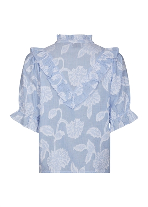 Manet jacuard bluse Light Blue Neo Noir 